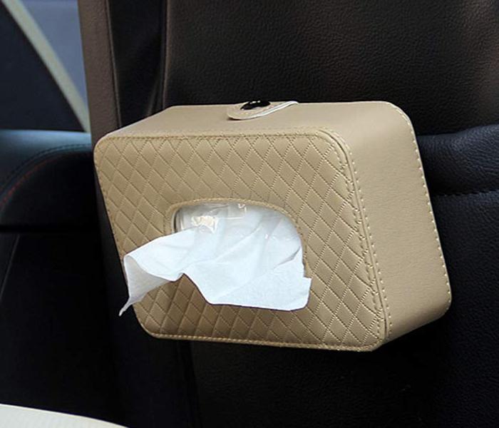 AX High Quality Leather Car Sun Visor Tissue Box Holder For Office & Car  - Zoom Image 2