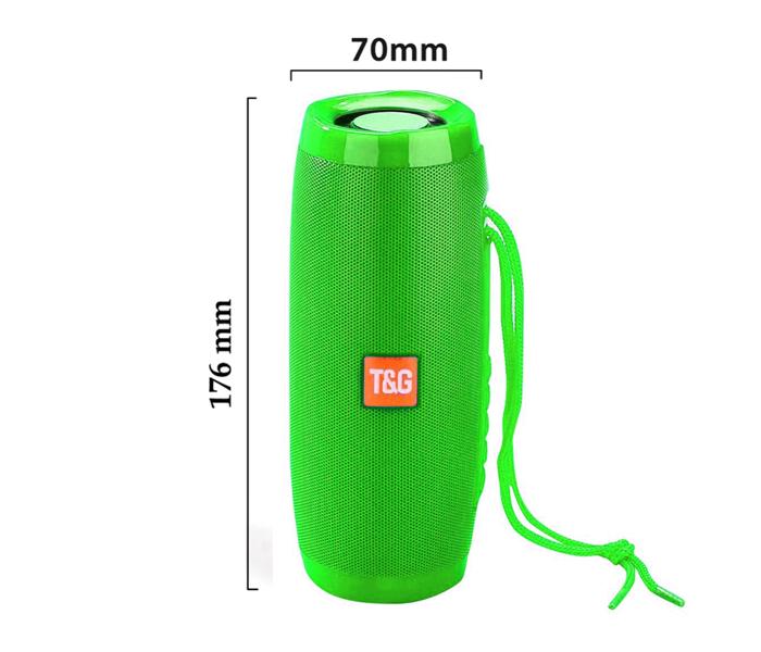 Portable Cylinder Colorful LED Light FM Radio Stereo Bluetooth Speaker - Green - Zoom Image 2