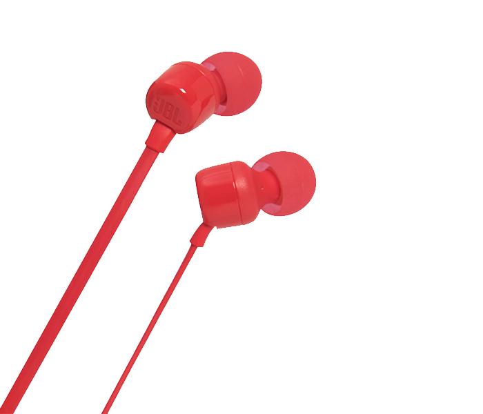 JBL Tune 110 In-Ear Headphones with Microphone - Red - Zoom Image 6