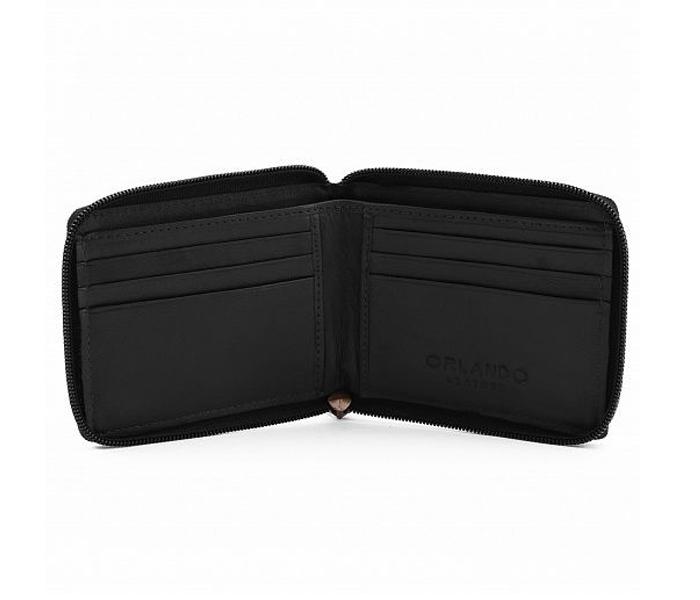 ORLANDO Black Leather Wallet for Men - ORLANDO 208 BLK - Zoom Image 3