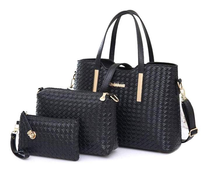 Ladies Luxury Bag 3 pcs Set JA069 - Black - Zoom Image 1