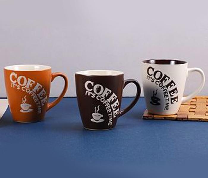 Coffee Time Printed Multicolor Ceramic Cup 3 - Zoom Image