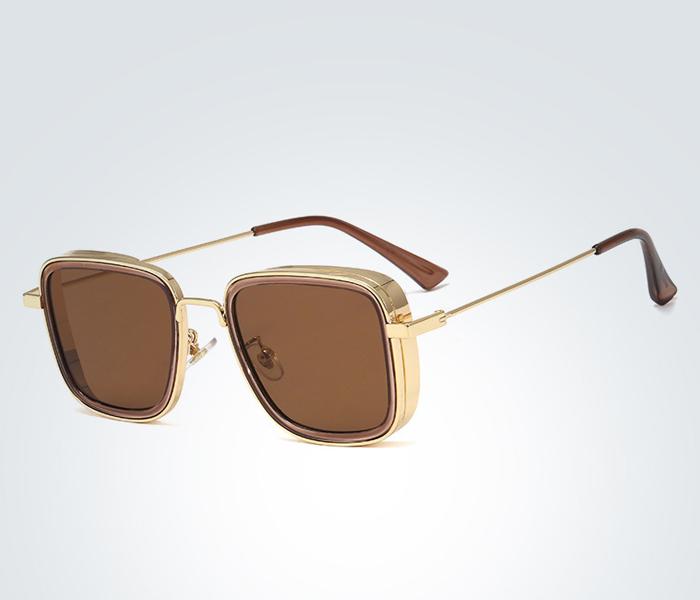 Kabir Singh Side Shield Design Sun Shades - Gold/Brown - Zoom Image 2