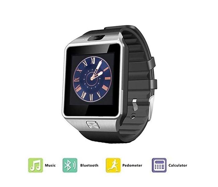 Smart Watch Rubber Strap with Sim slot DZ-09 - Black - Zoom Image 5