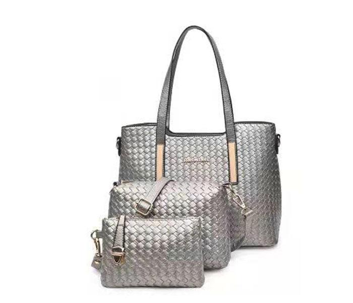 Ladies Luxury Bag 3 pcs Set JA071 - Silver - Zoom Image 1