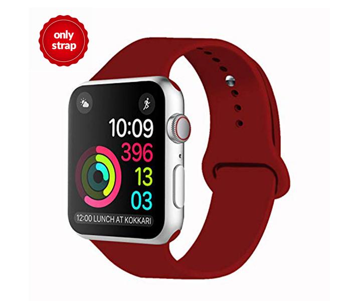 Generic GN-WB437-3833 38-40mm Silicone Apple Watch Band for iWatch Series 5, 4, 3, 2, 1 & Nike Plus - Wine Red - Zoom Image 1