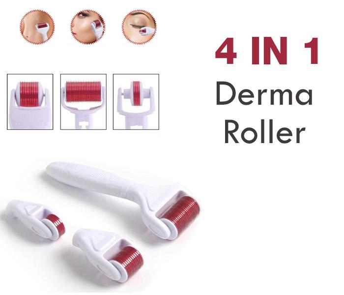 4 In 1 Derma Roller Set 0.5mm 1.0mm 1.5mm Titanium Micro Needles With Travel Case - Zoom Image 1