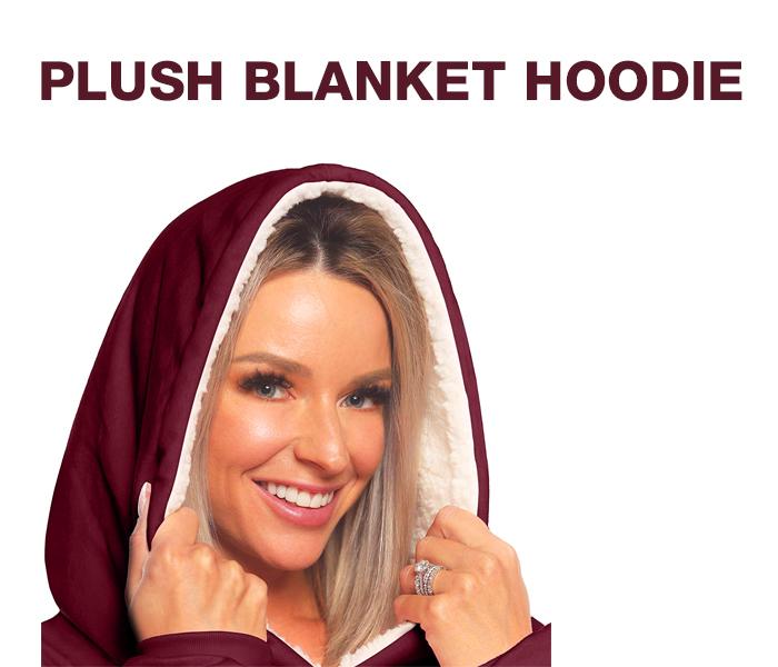 ULTRA PLUSH BLANKET HOODIE - Burgundy - Zoom Image 1