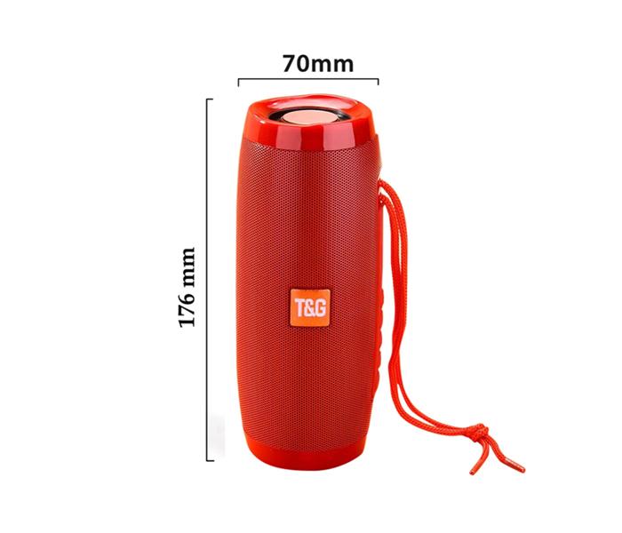 Portable Cylinder Colorful LED Light FM Radio Stereo Bluetooth Speaker - Red - Zoom Image 2