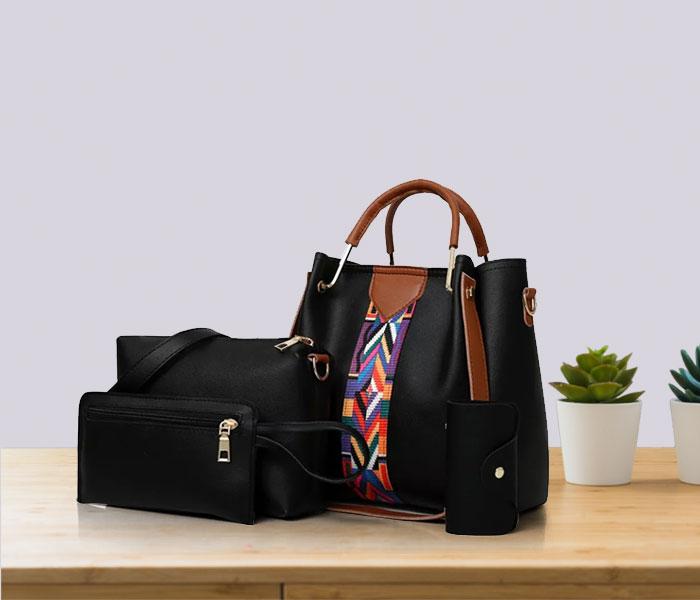 Ladies Luxury Bag 4 pcs Set JA075 - Black - Zoom Image 2