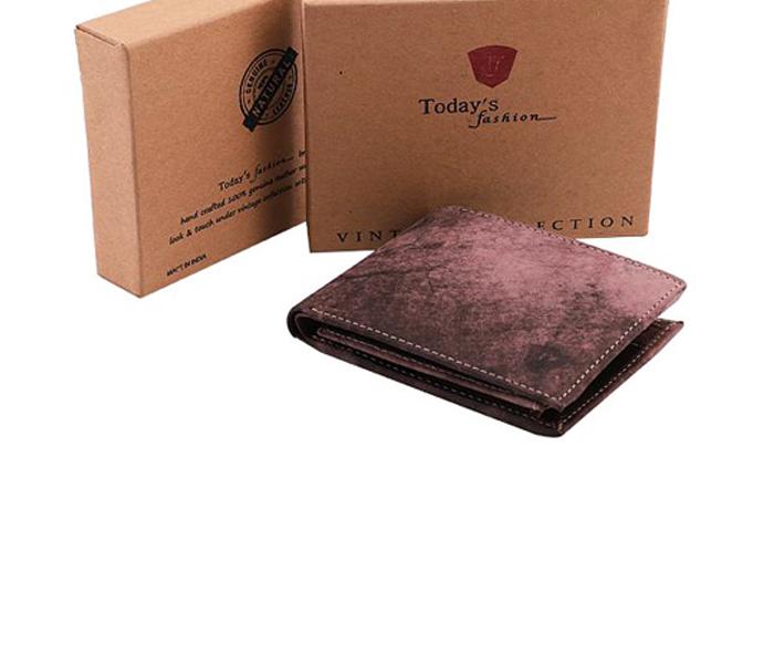 Today&#039;s Fashion Brown Leather Wallet For Men - TF 217 BRN - Zoom Image 4