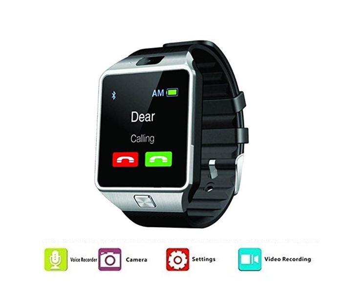 Smart Watch Rubber Strap with Sim slot DZ-09 - Black - Zoom Image 3