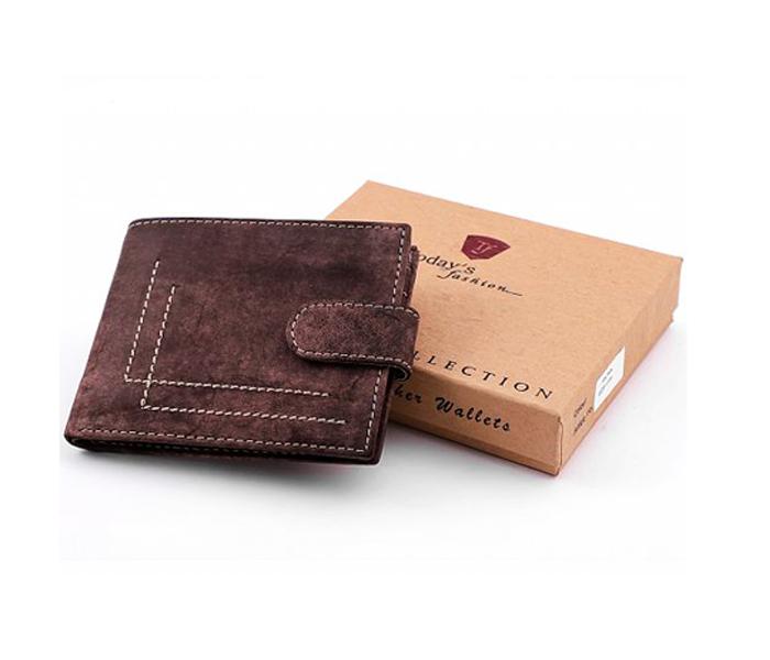 Today&#039;s Fashion Brown Leather Wallet for Men - TF 211 BRN - Zoom Image 1