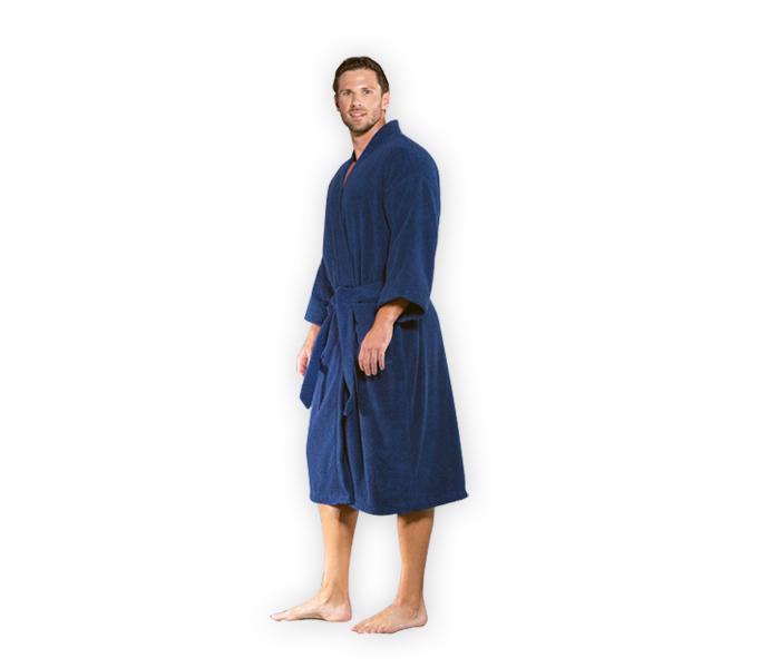 Arams Bathrobes 100% Turkish Cotton For Unisex- Blue - Zoom Image 1