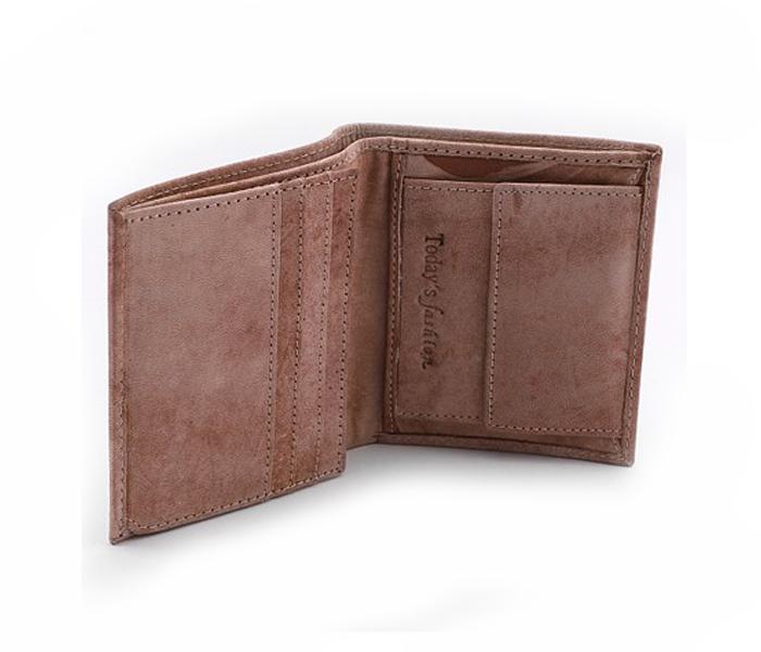 Today&#039;s Fashion Beige Leather Wallet For Men - TF 220 BG - Zoom Image 5