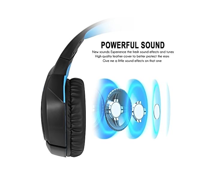 Onikuma K1 Gaming Headphone with Mic,Deep Bass Noise Canceling GAMING, For PS4, Smartphone, Tablet, PC - Blue - Zoom Image 6