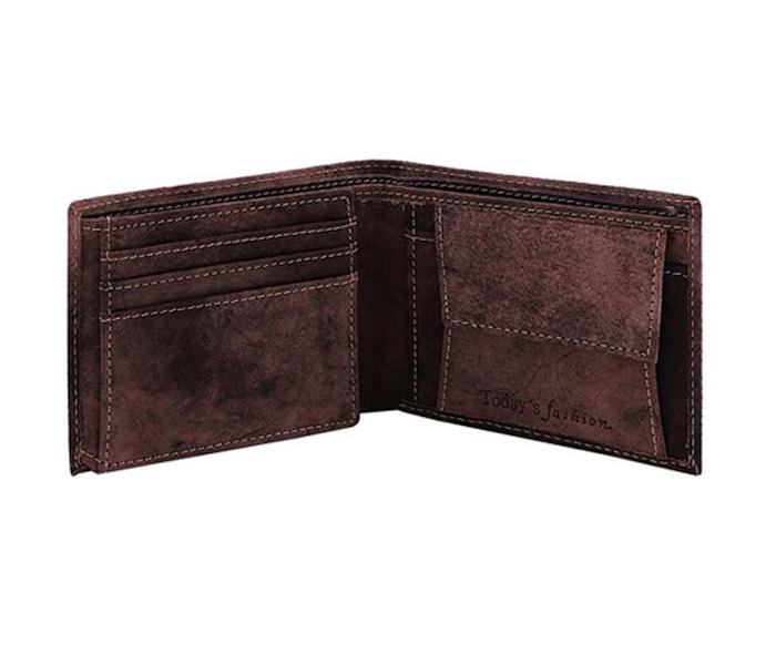 Today&#039;s Fashion Brown Leather Wallet For Men - TF 217 BRN - Zoom Image 3