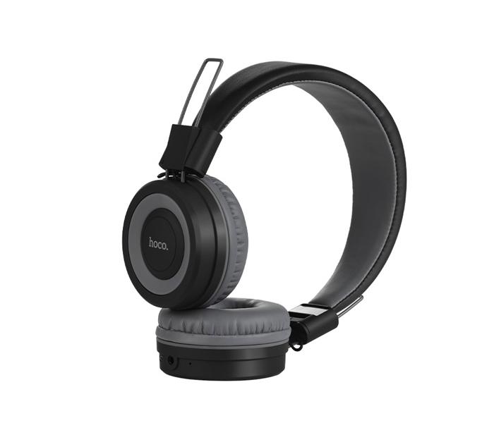 Hoco W16 Headphones with Wireless and Wired Adjustable Head Beam - Black  - Zoom Image 2