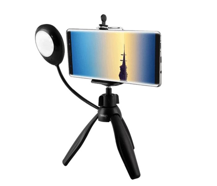 Earldom (ET-ZP15) 360 Degree Rotate Mini Smartphone Tripod with Selfie Lamp - Zoom Image 1