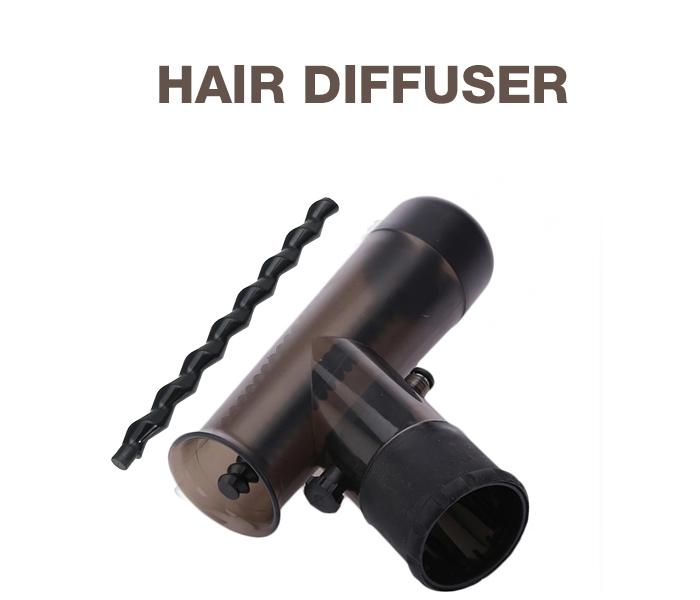 Hair Diffuser Roller Curler Maker Dryer Magic Wind Spin Detachable Salon Tool - BLACK - Zoom Image