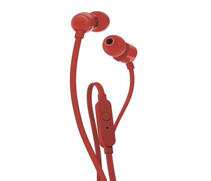 JBL Tune 110 In-Ear Headphones with Microphone - Red - Zoom Image 4