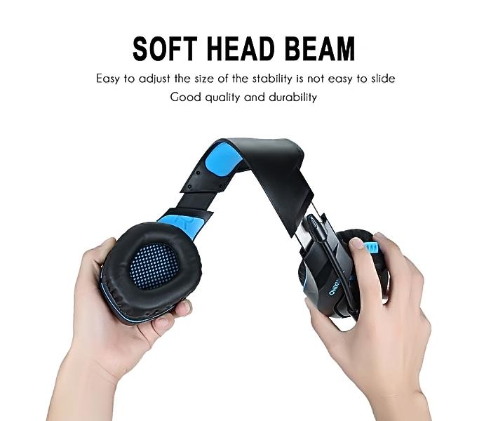 Onikuma K1 Gaming Headphone with Mic,Deep Bass Noise Canceling GAMING, For PS4, Smartphone, Tablet, PC - Blue - Zoom Image 5