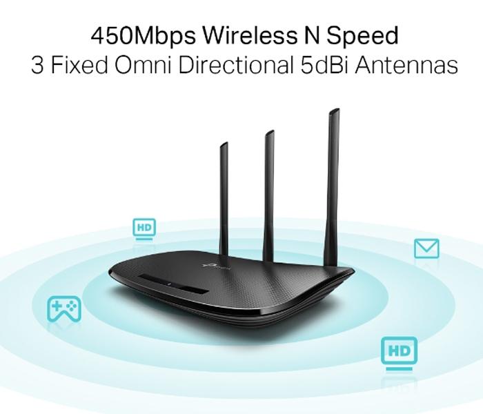 TP-Link TL-WR940N Wireless Router 450Mpbs, 4 Lan Port - Zoom Image 3