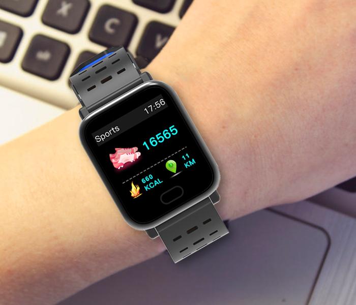 Lerbyee A6 Smartwatch - Blue - Zoom Image 1