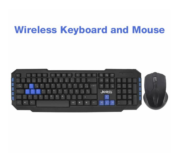 Jedel 2.4Ghz Wireless Keyboard and Optical Mouse WS880 - Zoom Image 1