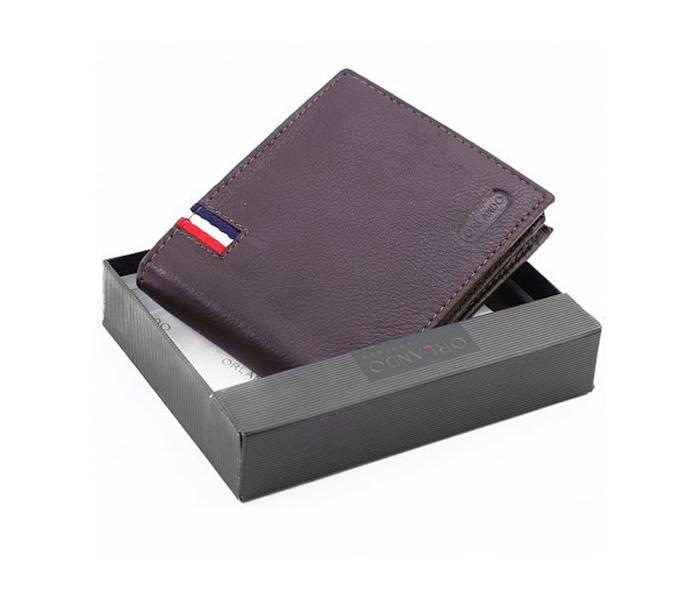 ORLANDO Brown Leather Wallet for Men - ORLANDO 217 BRN - Zoom Image 2