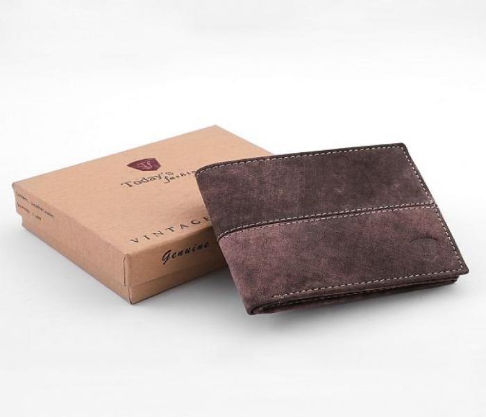 Today&#039;s Fashion Brown Leather Wallet For Men - TF 216 BRN - Zoom Image 1