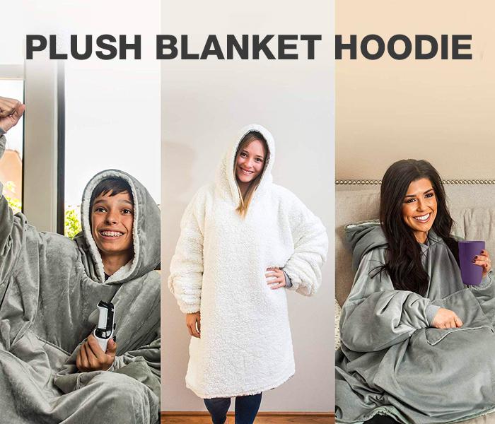 ULTRA PLUSH BLANKET HOODIE - GREY - Zoom Image 1