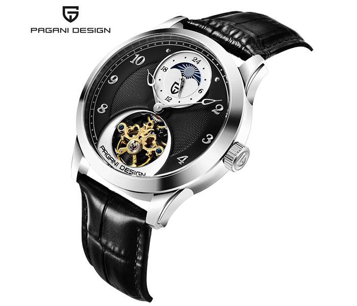 Pagani Design 1650 Automatic Watch For Men - Black and Silver - Zoom Image 1