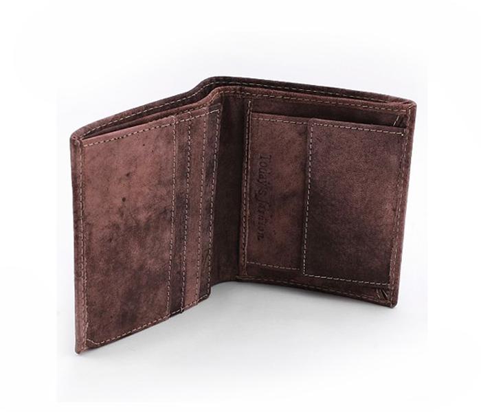 Today&#039;s Fashion Brown Leather Wallet For Men - TF 220 BRN - Zoom Image 5