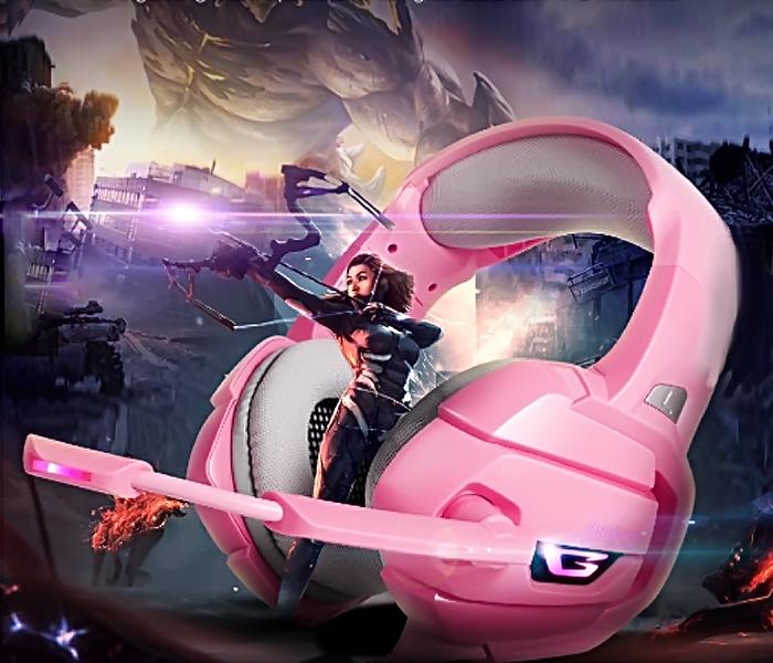 Onikuma K5 Gaming Headphone - Pink - Zoom Image 1