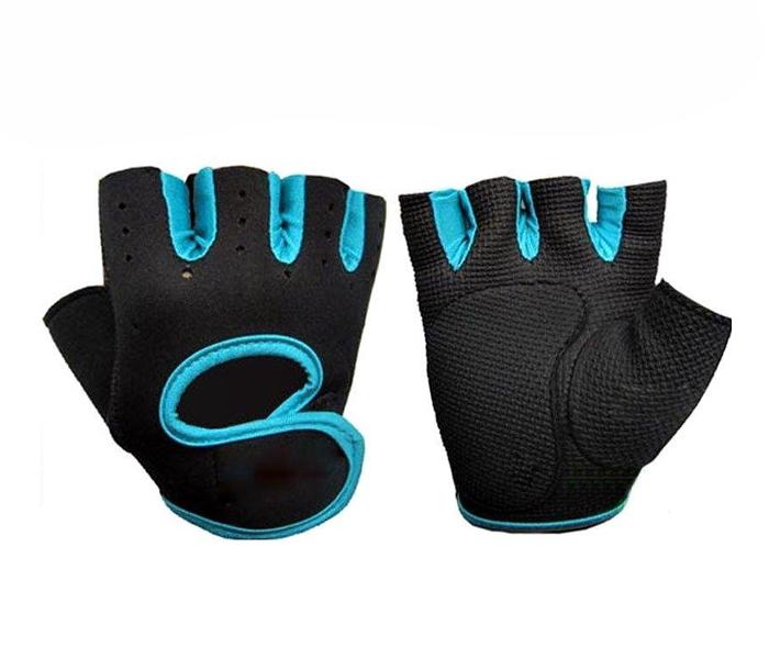 Gym Weight Lifting Workout Gloves GWG2BB83 Black and Blue - Zoom Image 3