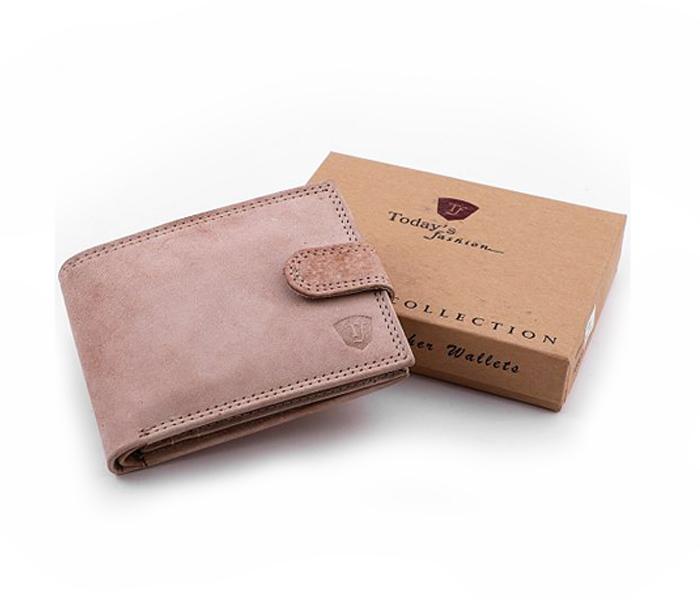 Today&#039;s Fashion Beige Leather Wallet For Men - TF 218 BG - Zoom Image 1