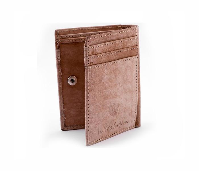 Today&#039;s Fashion Beige Leather Wallet for Men - TF 214 BG - Zoom Image 2