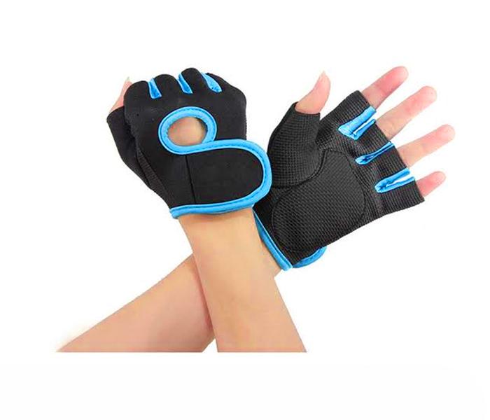 Gym Weight Lifting Workout Gloves GWG2BB83 Black and Blue - Zoom Image 2