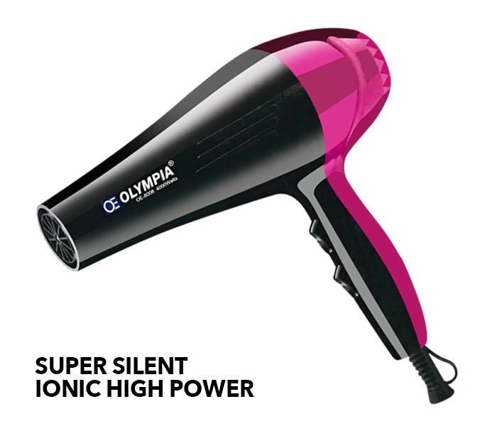 Olympia OE-8008 Professional Hair Dryer - Black and Pink - Zoom Image 2