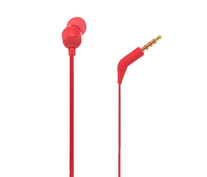 JBL Tune 110 In-Ear Headphones with Microphone - Red - Zoom Image 7