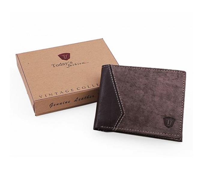 Today&#039;s Fashion Brown Leather Wallet for Men - TF 212 BRN - Zoom Image 5