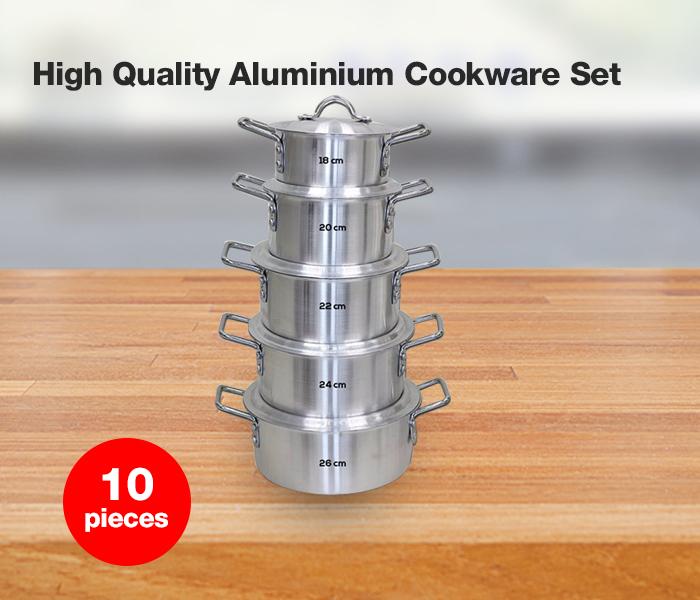 Antique 10 Pcs High Quality Aluminium Cookware Set - FI002 - Zoom Image 1