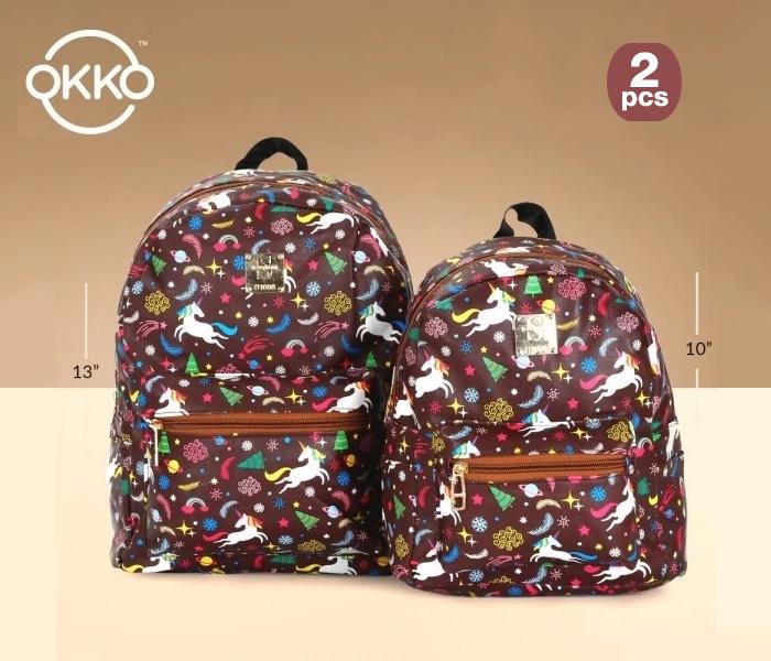 OKKO 2 Pieces Mochila Backpack for Teenagers 13 Inch and 10 Inch - GH-179-7 - Zoom Image