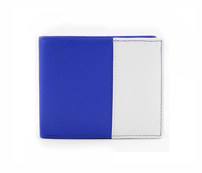 Today&#039;s Fashion White and Blue Leather Wallet For Men - TF T5 WBU - Zoom Image 4