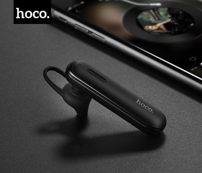 Hoco Bluetooth E36 Wireless Earphone with Mic - Black  - Zoom Image 1