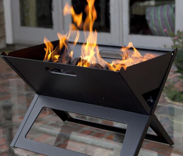 Portable Foldable Notebook Mini Charcoal BBQ Grill - Black - Zoom Image 2