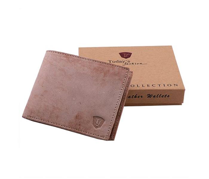 Today&#039;s Fashion Beige Leather Wallet For Men - TF 217 BG - Zoom Image 1