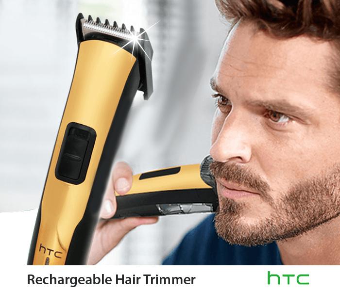 HTC Rechargeable Hair Trimmer with 1 Extra Guard, AT-205 For Men - Zoom Image 1