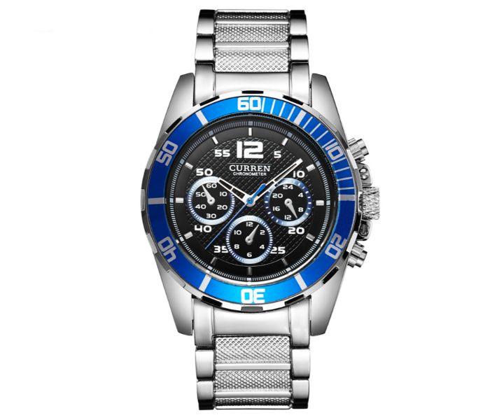 Curren M-8073 Stainless Steel Watch For Men Silver And Black - Zoom Image 1